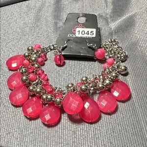 Paparazzi Fuchsia and Silver Earrings